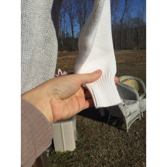 Jack Willis knitwear womens sweater size 2 white pink colorblock cotton England - Picture 5 of 10